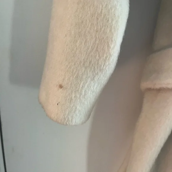 Vintage Coat Collection by Albert Nipon Cream Belted Coat Size 4 - Picture 7 of 9